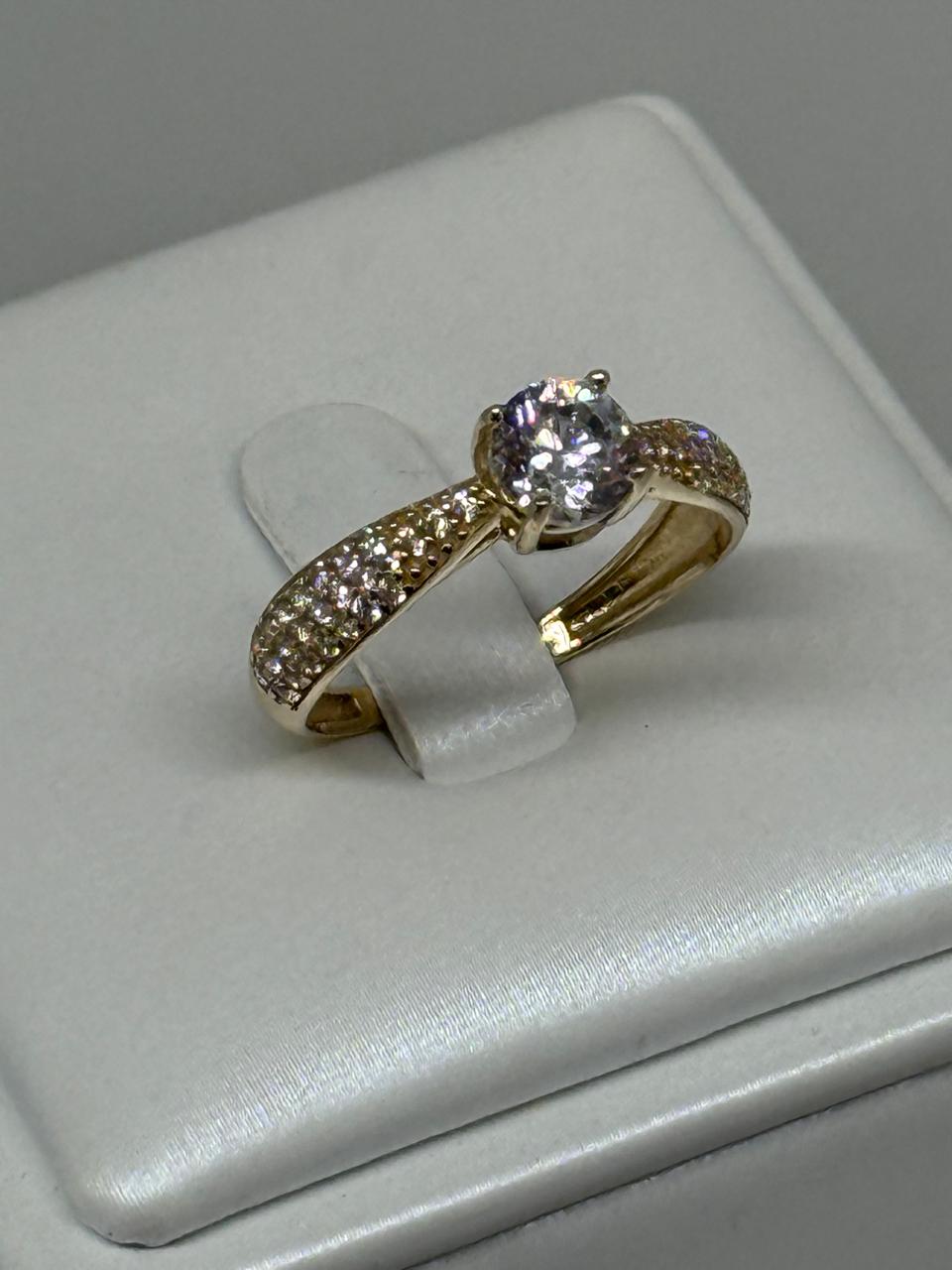 ANILLO SOLITARIO F/PIEDRAS 10K 1.9G